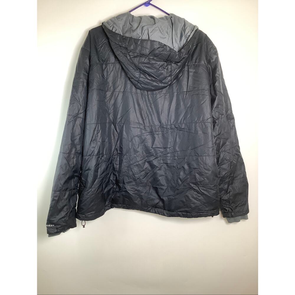 Columbia Men's XL Black Interchange Omni-Heat Hooded Puffer Jacket Winter HR9-29 - Picture 7 of 9